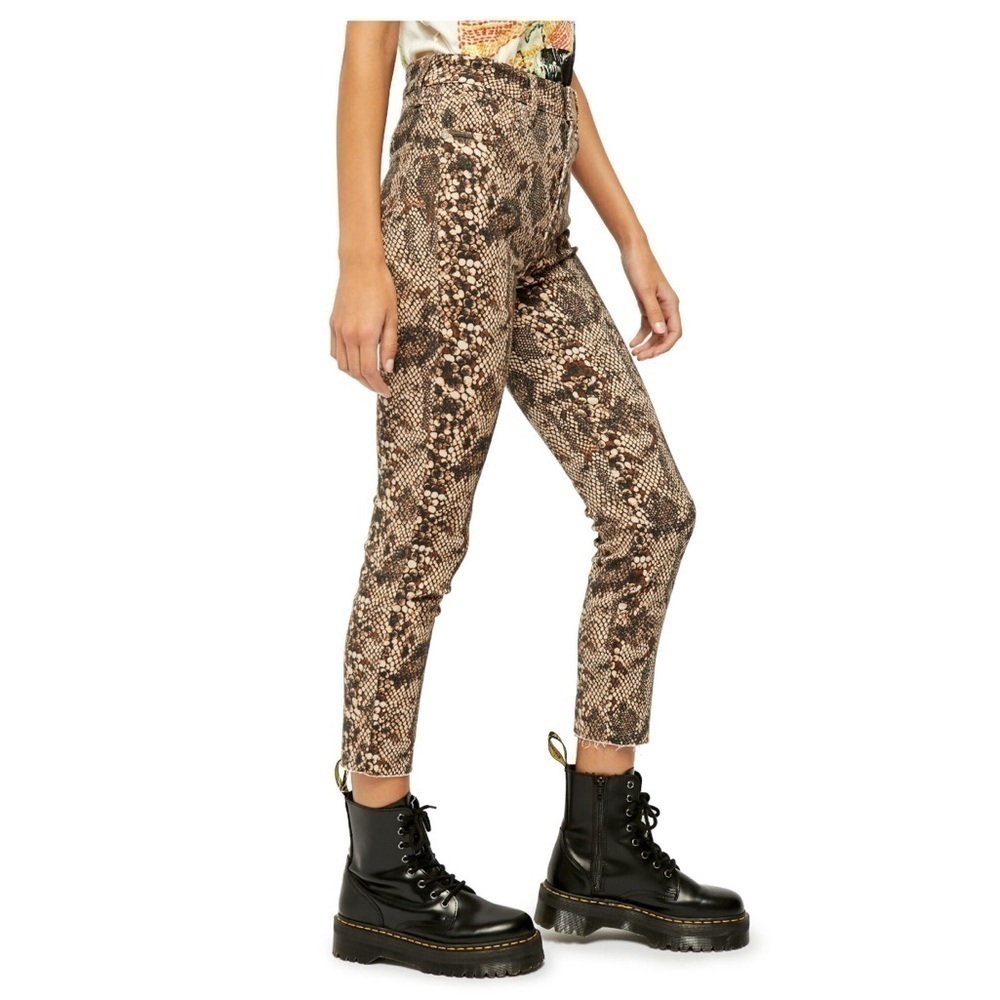Free People We The Free Women’s High Rise Snakeskin Print Skinny Jeans Size 27
